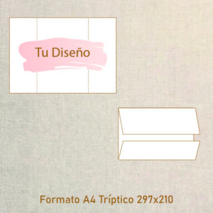 Invitación A4 Tríptico (210x297 o 297x210 mm)